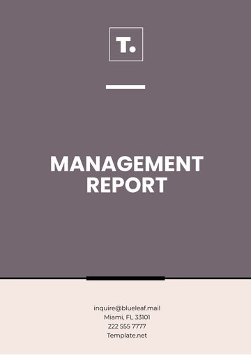Free Management Report Template to Edit Online