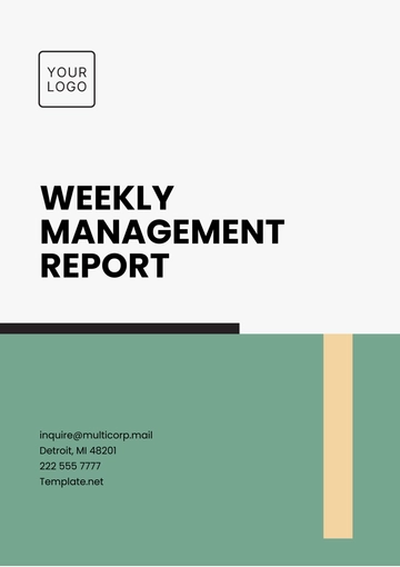 Free Weekly Management Report Template to Edit Online