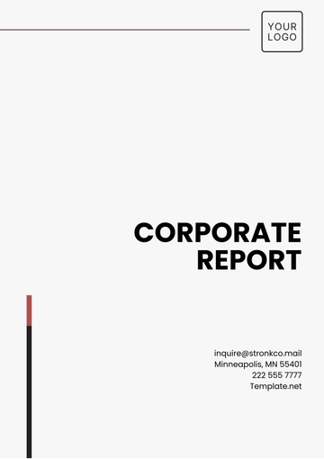 Free Corporate Report Template to Edit Online