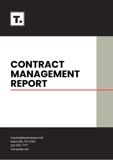 Free Contract Management Report Template to Edit Online