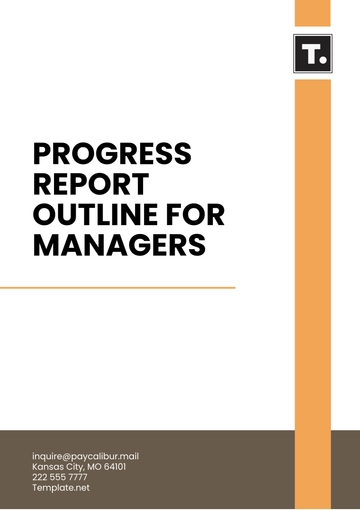 Free Progress Report Outline Template for Managers to Edit Online