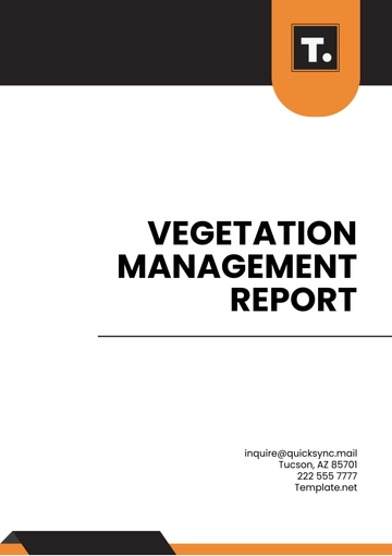 Free Vegetation Management Report Template to Edit Online