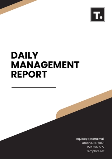 Free Daily Management Report Template to Edit Online