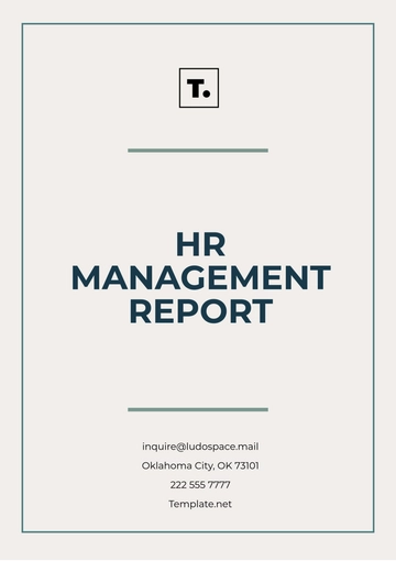 Free HR Management Report Template to Edit Online