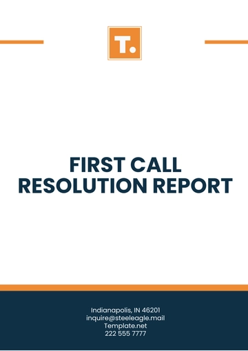 Free First Call Resolution Report Template to Edit Online