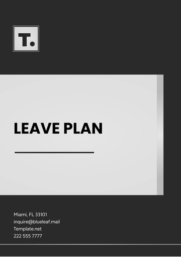 Free Leave Plan Template to Edit Online