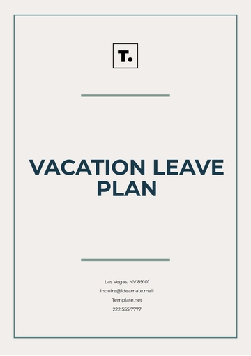 Free Vacation Leave Plan Template to Edit Online
