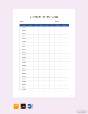 24 Hour Shift Schedule Template