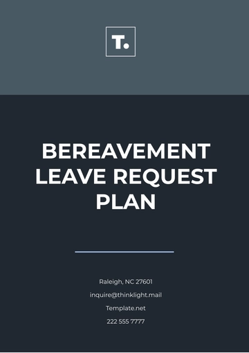 Free Bereavement Leave Request Plan Template to Edit Online