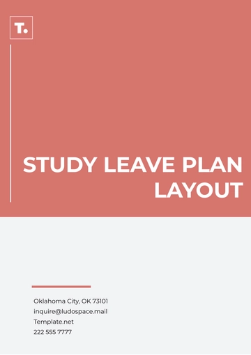 Free Study Leave Plan Layout Template to Edit Online