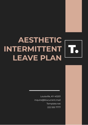 Free Aesthetic Intermittent Leave Plan Template to Edit Online