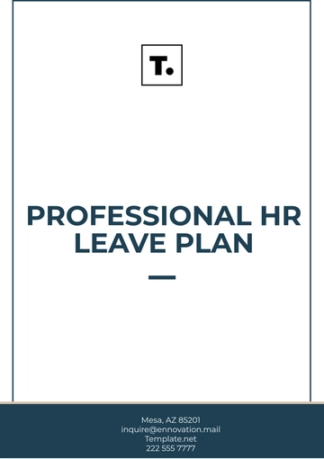 Free Professional HR Leave Plan Template to Edit Online