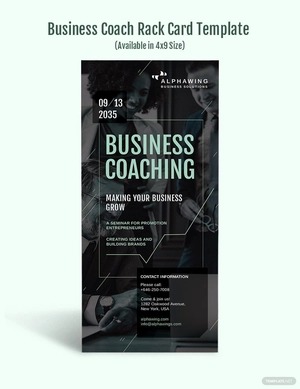 Business Coach Rack Card Template
