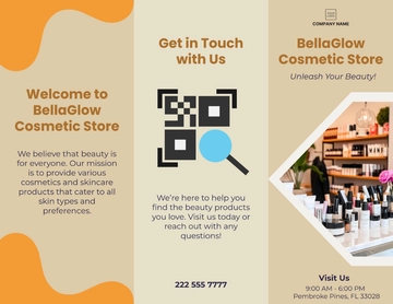 Free Cosmetic Store Brochure Template to Edit Online