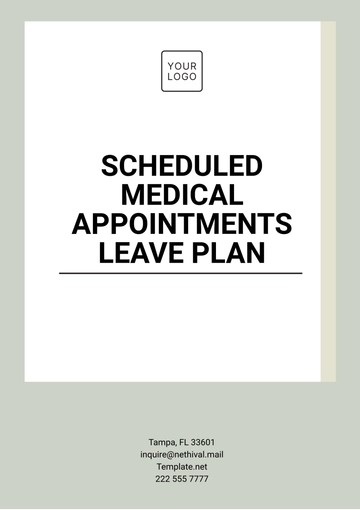 Free Scheduled Medical Appointments Leave Plan Template to Edit Online