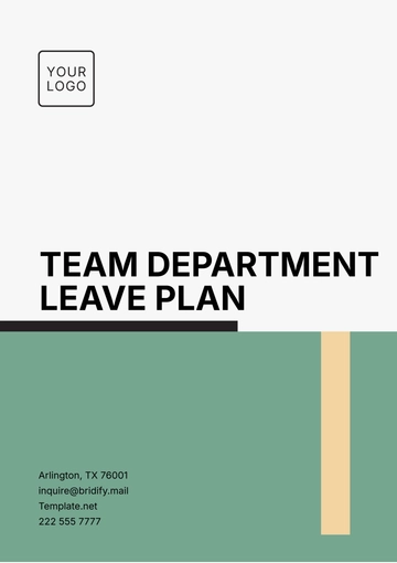 Free Team Department Leave Plan Template to Edit Online