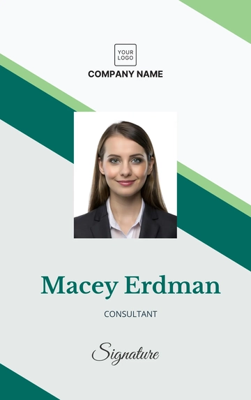 Free Consulting Firm ID Card Template to Edit Online
