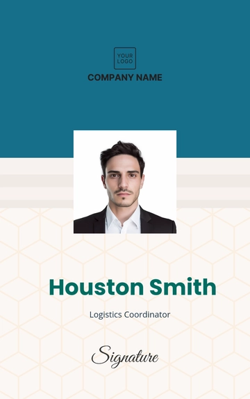 Free Shipping Company ID Card Template to Edit Online