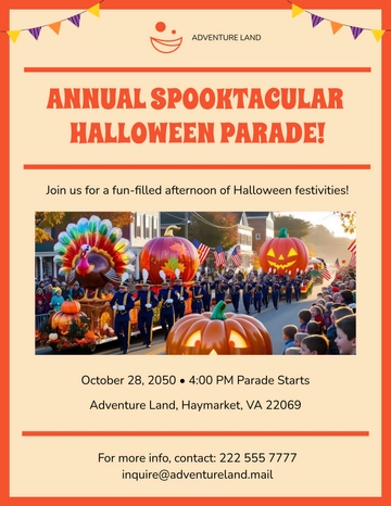 Free Halloween Parade Flyer Template to Edit Online
