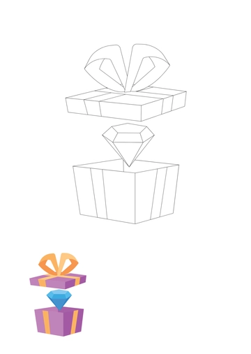 Free Diamond Birthday Coloring Page Template to Edit Online