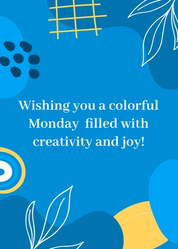 Free Creative Monday Greeting Card Template to Edit Online