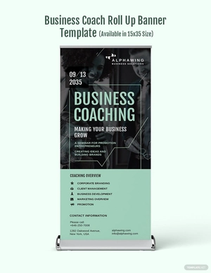 Business Coach Roll Up Banner Template