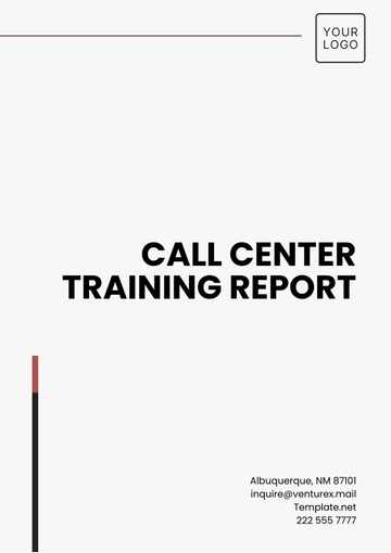 Free Call Center Training Report Template to Edit Online