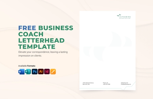 Business Coach Letterhead Template