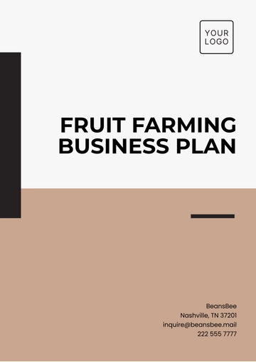 Free Fruit Farming Business Plan Template to Edit Online
