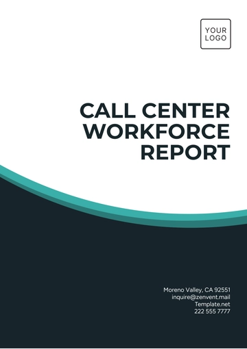 Free Call Center Workforce Report Template to Edit Online