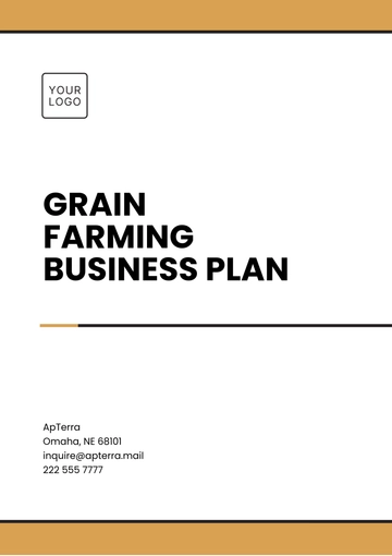 Free Grain Farming Business Plan Template to Edit Online