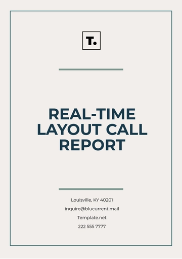 Free Real-Time Layout Call Report Template to Edit Online