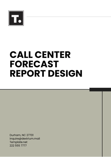 Free Call Center Forecast Report Design Template to Edit Online
