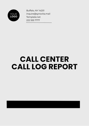 Free Call Center Call Log Report Template to Edit Online