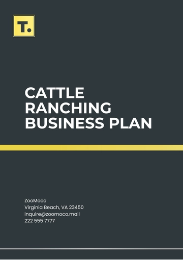 Free Cattle Ranching Business Plan Template to Edit Online
