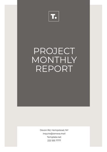 Free Project Monthly Report Template to Edit Online