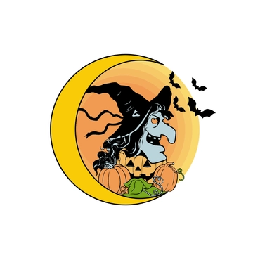 Free Modern Halloween Witch Clipart Template to Edit Online