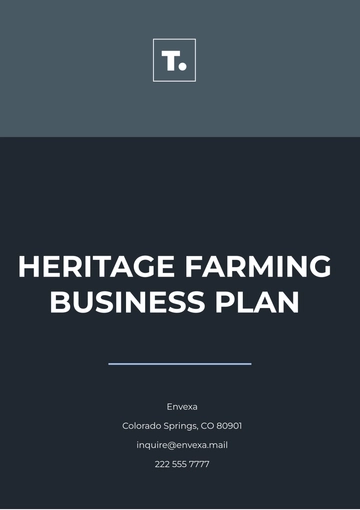 Free Heritage Farming Business Plan Template to Edit Online