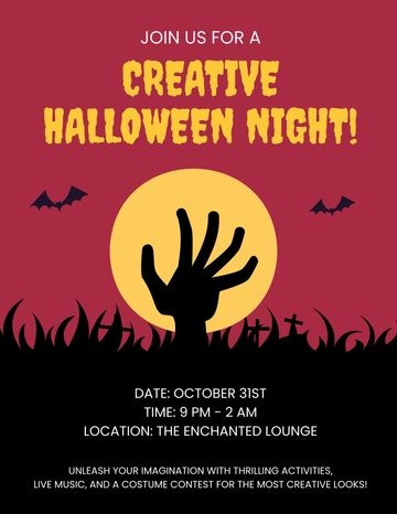 Free Creative Halloween Adult Flyer Template to Edit Online