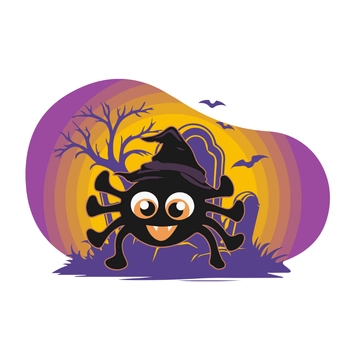 Free Halloween Spider Clipart Template to Edit Online