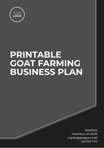 Free Printable Goat Farming Business Plan Template to Edit Online