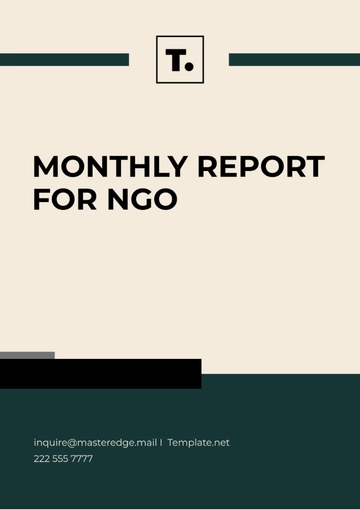 Free Monthly Report for NGO Template to Edit Online