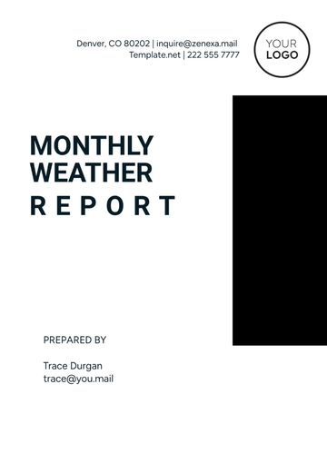 Free Monthly Weather Report Template to Edit Online