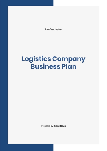 Free Logistics Company Business Plan Template to Edit Online