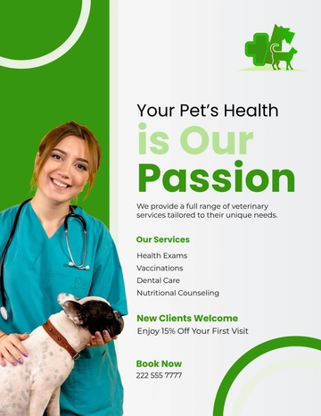 Free Veterinary Clinic Flyer Template to Edit Online