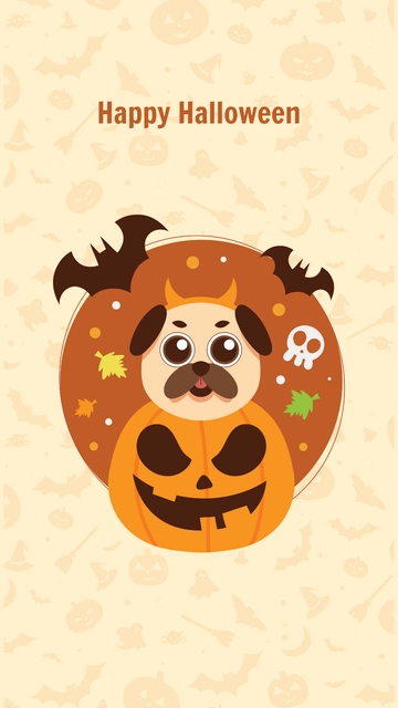 Free Dog Halloween Wallpaper Template to Edit Online