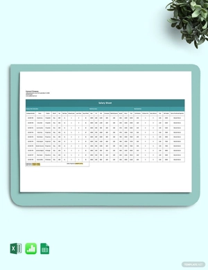 Salary Sheet Template