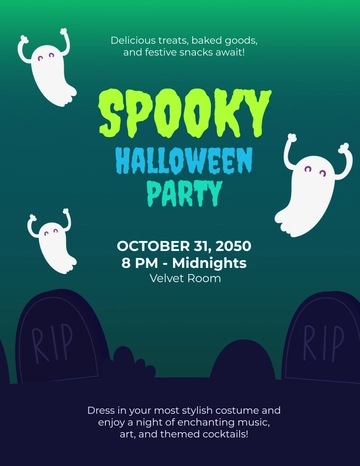 Free Aesthetic Halloween Party Flyer Template to Edit Online