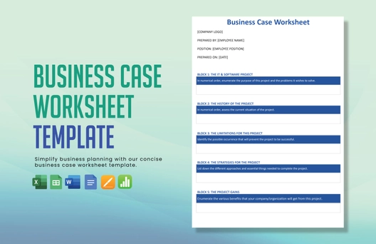Business Case Worksheet Template