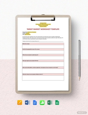 Target Market Worksheet Template Target Market Worksheet Template